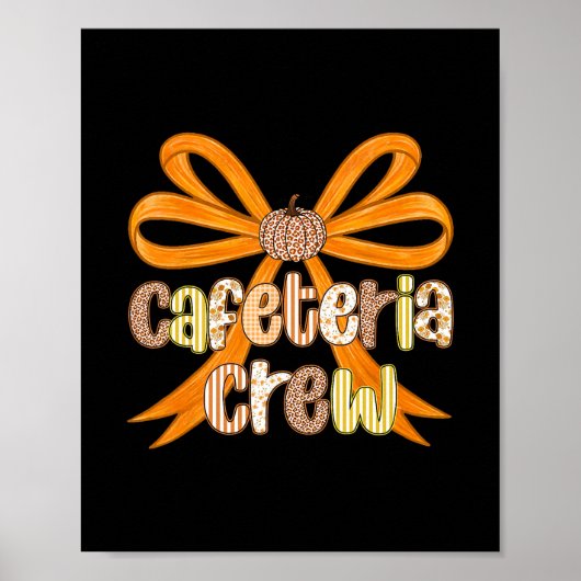 Cafeteria Personeel Preppy Coquette Herfst Thanksg Poster (Voorkant)