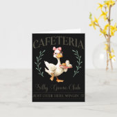 Cafeteria Silly Goose Club For School Lunch Lady  Kaart (Gele Bloem)