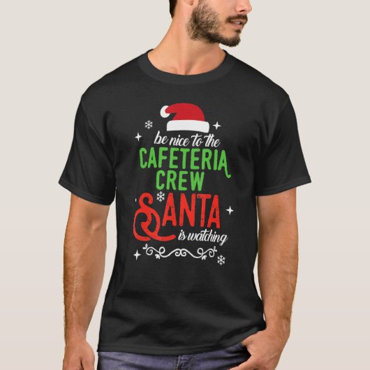 Cafeteria Squad Crew Christmas School Lunch Lady X T-shirt (Voorkant)