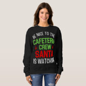 Cafeteria Squad Crew Kerstmis School Lunch Lady X Trui (Voorkant volledig)