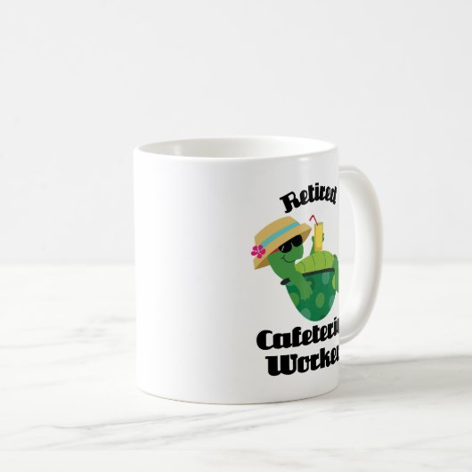 Cafeteria Worker (schildpad) in ruste Koffiemok (Voorkant rechts)