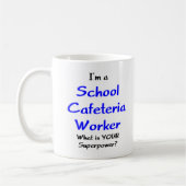 cafeteria worker school koffiemok (Links)