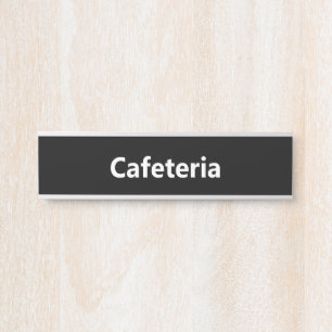 Cafeteria Zwart en Wit Deurbordje
