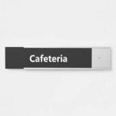 Cafeteria Zwart en Wit Deurbordje (Voorkant)