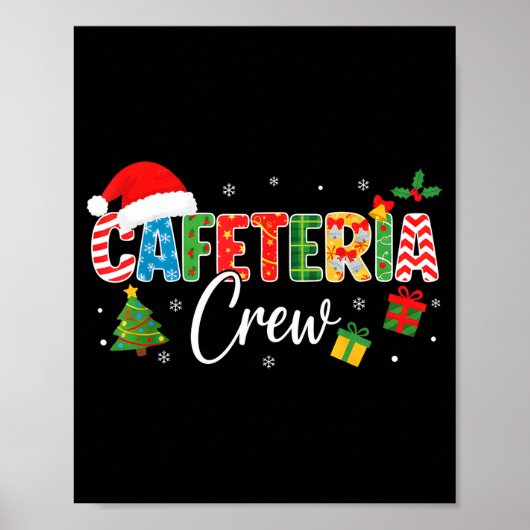 Cafeteriapersoneel Kerstdagen Schoolpersoneel Eten Poster (Voorkant)