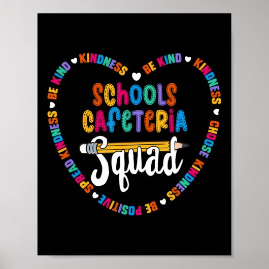 Cafeteriateam van Byck gaat blij naar school Poster (Voorkant)
