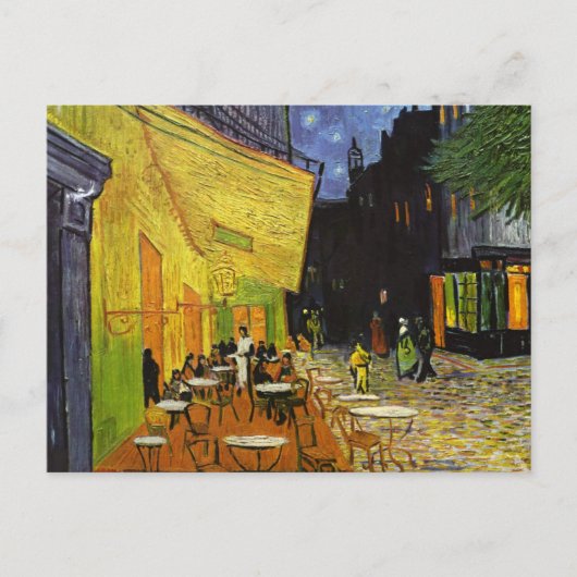 Caféterras bij Night Van Gogh Briefkaart (Voorkant)