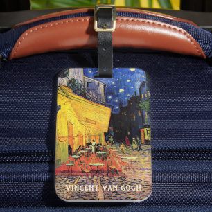 Caféterrassen bij nacht van Vincent van Gogh Bagagelabel