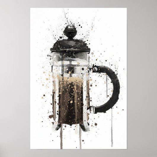 Cafetiere Poster (Voorkant)