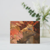 CAFF1 CAT AND BRIEFKAART (Staand voorkant)