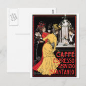 Caffe Espresso  Coffee Drink & Art Briefkaart (Voorkant / Achterkant)