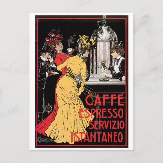 Caffe Espresso  Coffee Drink & Art Briefkaart (Voorkant)