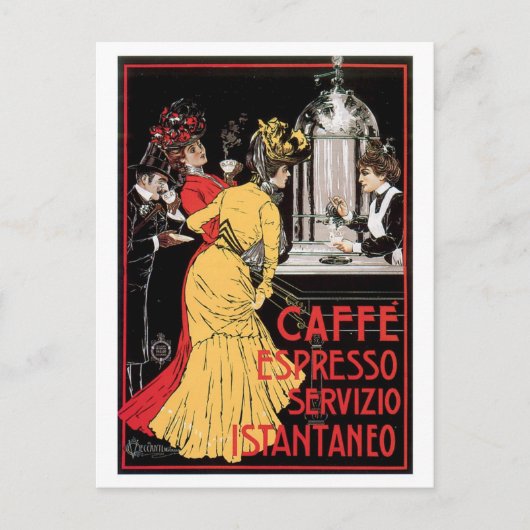 Caffe Espresso  Coffee Drink & Art Briefkaart (Voorkant)