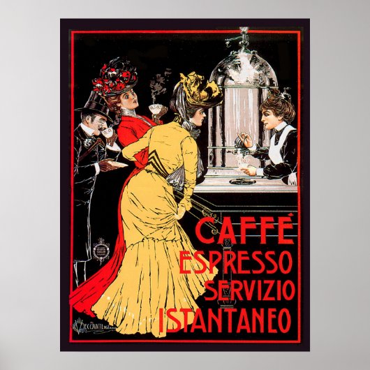 Caffe Espresso Servizio Istantaneo Poster (Voorkant)