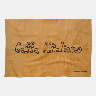 Caffe Italiano Toscaans Oranje Keukenhanddoek