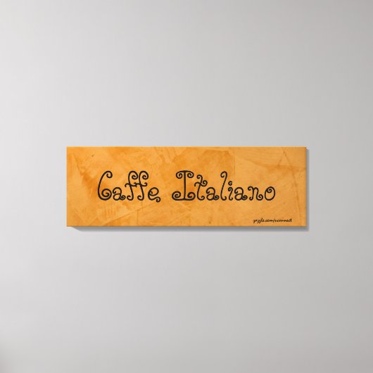 Caffe Italiano Toscaans Oranje Schilderij Canvas Afdruk (Voorkant)