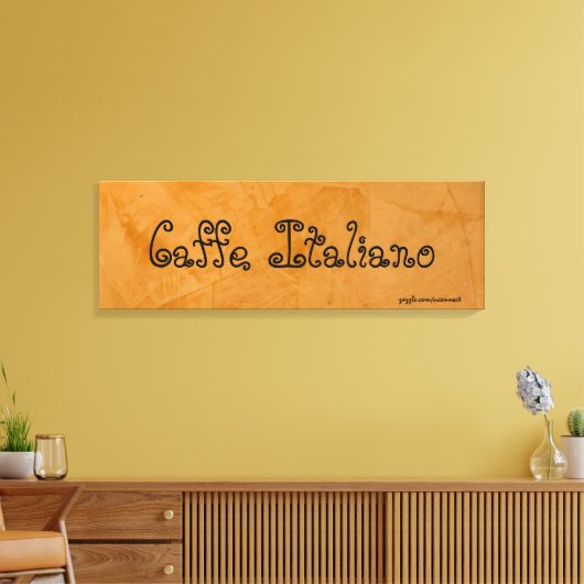 Caffe Italiano Toscaanse Sinaasappel Schilderij Canvas Afdruk (Insitu (Woonkamer))