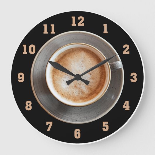 Caffé Latte Clock Grote Klok (Voorkant)