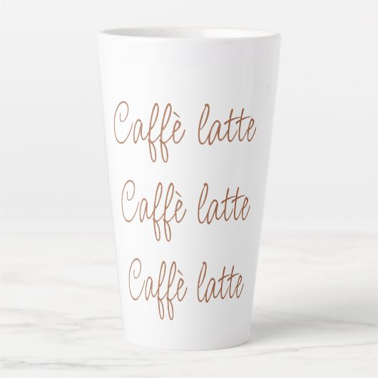 Caffè latte | Eenvoudige stijlvolle schrijftypogra Latte Mok (Voorkant)