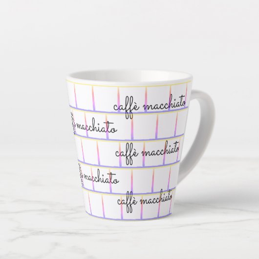 Caffè macchiato on Rainbow Grid Latte Mok (Rechterhoek)