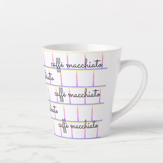 Caffè macchiato on Rainbow Grid Latte Mok (Rechts)