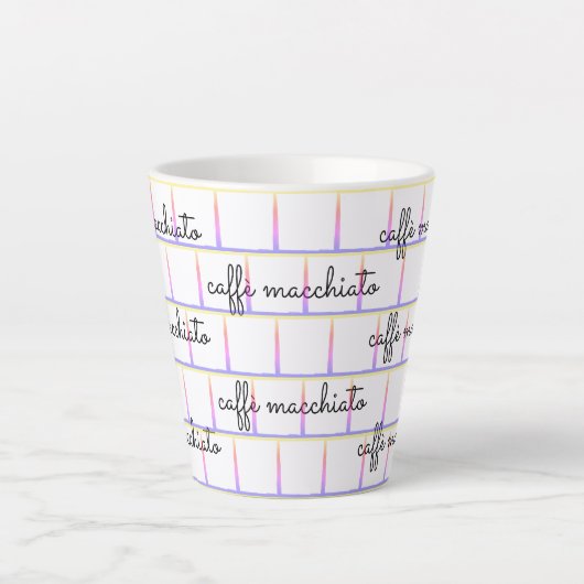 Caffè macchiato on Rainbow Grid Latte Mok (Voorkant)