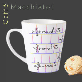 Caffè macchiato on Rainbow Grid Latte Mok