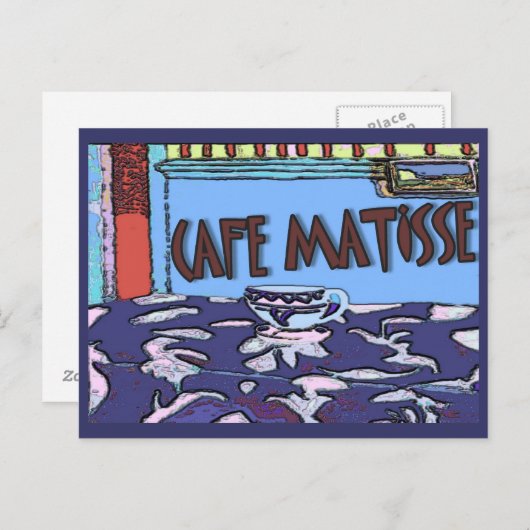 Caffee Matisse Sign Briefkaart (Voorkant / Achterkant)