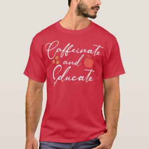 Caffeinaat en onderricht grappige Leerschool Koffi T-shirt