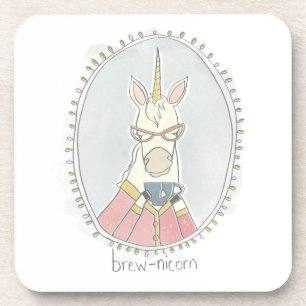 Caffeinaire Cutie   Brew Unicorn Bier Onderzetter