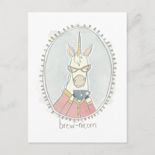 Caffeinaire Cutie   Brew Unicorn Briefkaart