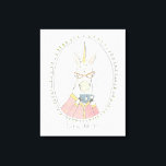 Caffeinaire Cutie | Brew Unicorn Canvas Afdruk<br><div class="desc">Deze afdruk van de waterverf is uitgerust met een leuke unicorn-sipping thee | Door June Erica Vess</div>