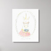 Caffeinaire Cutie | Brew Unicorn Canvas Afdruk (Voorkant)