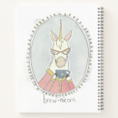 Caffeinaire Cutie | Brew Unicorn Notitieboek (Achterkant)
