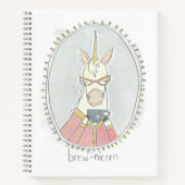 Caffeinaire Cutie | Brew Unicorn Notitieboek (Voorkant)