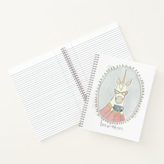 Caffeinaire Cutie | Brew Unicorn Notitieboek (Binnen)