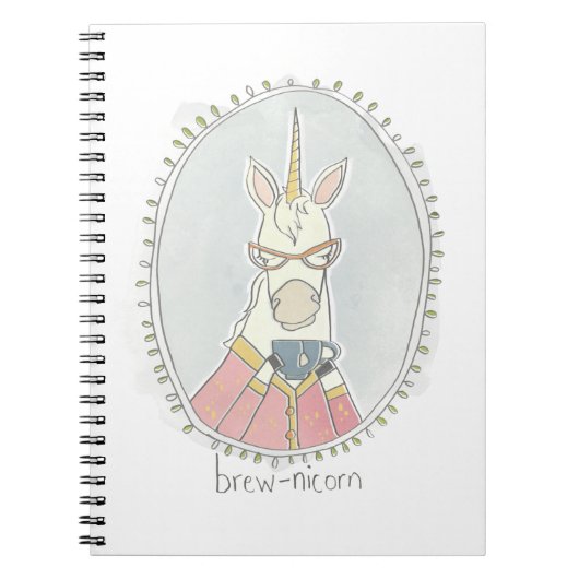 Caffeinaire Cutie | Brew Unicorn Notitieboek (Voorkant)