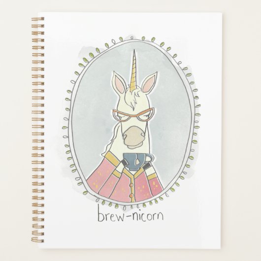 Caffeinaire Cutie | Brew Unicorn Planner (Voorkant)