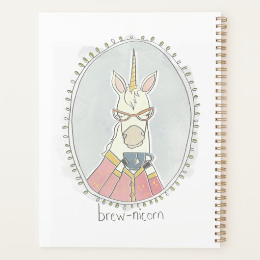 Caffeinaire Cutie | Brew Unicorn Planner (Achterkant)