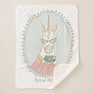 Caffeinaire Cutie   Brew Unicorn Sherpa Deken