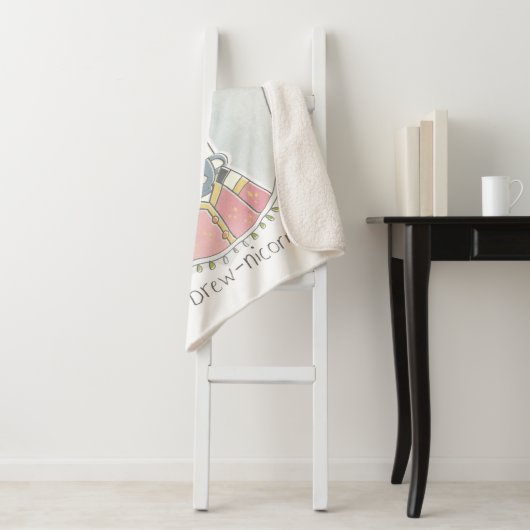 Caffeinaire Cutie | Brew Unicorn Sherpa Deken (In situ)