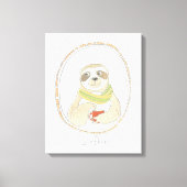 Caffeinaire Cutie | Sloffee Canvas Afdruk (Voorkant)