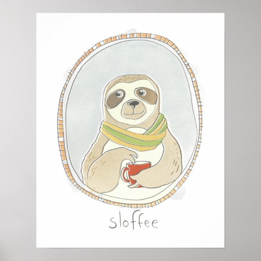 Caffeinaire Cutie | Sloffee Poster (Voorkant)