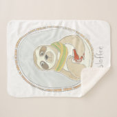 Caffeinaire Cutie | Sloffee Sherpa Deken (Voorkant (horizontaal))