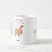 Caffeinate Carry On Llama Alpaca met de hand getro Koffiemok (Voorkant links)