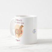 Caffeinate Carry On Llama Alpaca met de hand getro Koffiemok (Voorkant links)