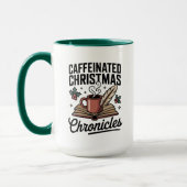 Caffeinated Christmas Chronicles Mug Holiday Fun Mok (Links)