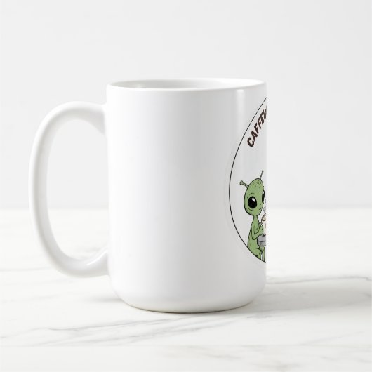 Caffeinated Cosmos Cute Funny Alien Coffee Koffiemok (Links)