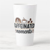 Caffeinated Moments - Coffee Lover Design Latte Mok (Voorkant)