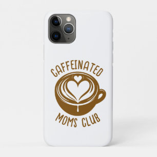 Caffeinated Moms Club Trendy Mama Coffee Liefhebbe Case-Mate iPhone Case